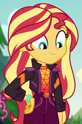 Size: 601x910 | Tagged: safe, imported from derpibooru, screencap, sunset shimmer, equestria girls, equestria girls series, sunset's backstage pass!, spoiler:eqg series (season 2), cropped, female, geode of empathy, magical geodes, music festival outfit, solo