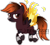 Size: 1024x921 | Tagged: safe, artist:pegasski, imported from derpibooru, oc, oc only, oc:flying embers, pegasus, pony, female, fiery wings, mare, simple background, solo, transparent background, wings