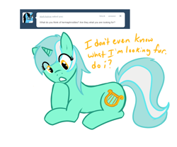 Size: 1080x900 | Tagged: safe, artist:azure-doodle, imported from derpibooru, lyra heartstrings, pony, ask, sexually confused lyra, solo, tumblr