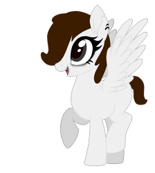 Size: 3173x3535 | Tagged: safe, artist:djmatinext, artist:rioshi, artist:starshade, imported from derpibooru, oc, oc only, oc:flama, pegasus, pony, base used, blank flank, fangs, female, hair over one eye, high res, mare, open mouth, open smile, pegasus oc, simple background, smiling, solo, transparent background, wings