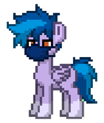 Size: 353x418 | Tagged: safe, artist:mozilla-art, derpibooru exclusive, imported from derpibooru, oc, oc only, oc:mozilla, pegasus, pony, pony town, coat markings, face mask, male, mask, pegasus oc, simple background, socks (coat markings), stallion, transparent background, wings