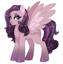 Size: 2657x2700 | Tagged: safe, artist:gigason, imported from derpibooru, oc, oc only, pegasus, pony, eyeshadow, female, frown, high res, lidded eyes, looking at you, makeup, mare, offspring, parent:king sombra, parent:princess cadance, parents:somdance, pegasus oc, simple background, solo, spread wings, transparent background, wings