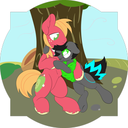 Size: 5000x5000 | Tagged: safe, artist:beigedraws, imported from derpibooru, big macintosh, oc, earth pony, pony, absurd resolution, male, smiling, stallion