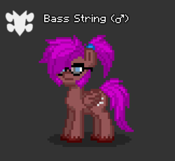 Size: 649x598 | Tagged: safe, alternate version, imported from derpibooru, oc, oc only, oc:bass string, pegasus, pony, pony town, glasses, gray background, male, simple background, solo, unshorn fetlocks