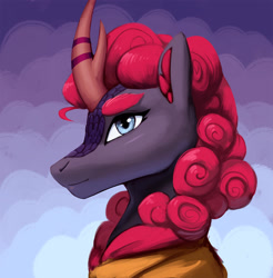 Size: 1500x1525 | Tagged: safe, artist:mrscroup, imported from derpibooru, oc, oc only, kirin, equestria at war mod, bust, clothes, ear fluff, female, horn, kirin oc, mane, mare, portrait, solo