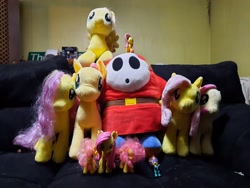 Size: 4000x3000 | Tagged: safe, imported from derpibooru, fluttershy, shy guy, brushable, irl, photo, plushie, super mario bros., toy