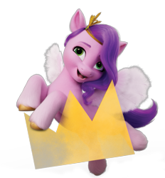 Size: 659x710 | Tagged: safe, imported from derpibooru, pipp petals, pegasus, pony, spoiler:my little pony: a new generation, cutie mark, derp, female, g5, looking at you, mare, my little pony: a new generation, official, simple background, solo, transparent background