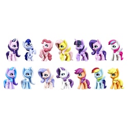 Size: 1000x1000 | Tagged: safe, imported from derpibooru, applejack, fluttershy, izzy moonbow, pinkie pie, pipp petals, queen haven, rainbow dash, rarity, starlight glimmer, sunny starscout, trixie, twilight sparkle, zipp storm, alicorn, earth pony, pegasus, unicorn, argyle starshine, female, g5, glasses, male, mare, my little pony: a new generation, stallion, toy, twilight sparkle (alicorn)