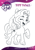 Size: 1654x2339 | Tagged: safe, imported from derpibooru, pipp petals, pegasus, pony, adorapipp, black and white, coloring page, cute, female, g5, grayscale, mare, monochrome, my little pony: a new generation, official, one eye closed, open mouth, smiling, solo, text, wink