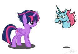 Size: 3364x2312 | Tagged: safe, artist:oinktweetstudios, imported from derpibooru, twilight sparkle, alicorn, pony, castle sweet castle, crossover, flying princess pony head, high res, princess pony head, star vs the forces of evil, twilight sparkle (alicorn)