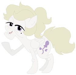 Size: 378x372 | Tagged: safe, artist:somecoconut, imported from derpibooru, surprise, pegasus, pony, elderly, female, mare, older, raised hoof, simple background, solo, white background, wings