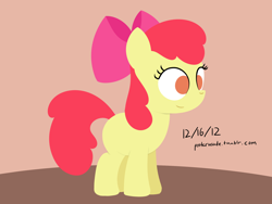 Size: 2000x1500 | Tagged: safe, artist:dtcx97, imported from derpibooru, apple bloom, earth pony, pony, blank flank, bow, female, filly, foal, hair bow, hooves, lineless, solo