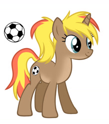 Size: 1280x1460 | Tagged: safe, artist:rioshi, artist:starshade, imported from derpibooru, oc, oc only, pony, female, football, horn, mare, solo, sports, standing, three quarter view