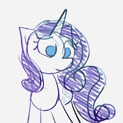 Size: 900x900 | Tagged: safe, artist:papersurgery, imported from derpibooru, rarity, pony, unicorn, solo