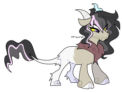 Size: 2614x2000 | Tagged: safe, artist:renhorse, imported from derpibooru, oc, oc only, oc:hurdy gurdy, draconequus, female, high res, simple background, solo, transparent background