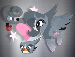 Size: 723x553 | Tagged: safe, artist:muhammad yunus, artist:tanahgrogot, imported from derpibooru, alicorn, bird, falcon, pony, angry birds, angry birds 2, crossover, cursed image, duo, duo female, female, heart, mare, peale's falcon, peregrine falcon, ponified, rule 85, silver (angry birds), smiling, stars, teeth, wide eyes