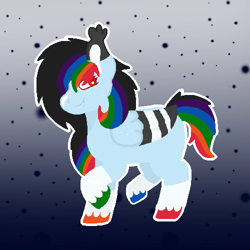 Size: 500x500 | Tagged: safe, artist:insanity-w0lf, artist:synchr0wolf, imported from derpibooru, rainbow dash, bat pony, pegasus, alternate design, freckles, unshorn fetlocks