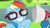 Size: 1280x720 | Tagged: safe, imported from derpibooru, screencap, rainbow dash, spitfire, pegasus, pony, newbie dash, season 6, cute, dashabetes, egghead dash, female, glasses, grin, mare, megaphone, nerd, nerd pony, offscreen character, smiling, solo focus