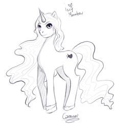 Size: 640x688 | Tagged: safe, artist:carmiuwu, imported from derpibooru, izzy moonbow, pony, unicorn, g5, sketch, solo