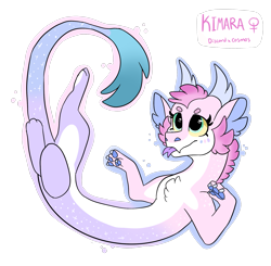 Size: 1795x1758 | Tagged: safe, artist:moccabliss, imported from derpibooru, oc, oc only, oc:kimara, draconequus, female, offspring, parent:cosmos, parent:discord, parents:coscord, simple background, solo, transparent background