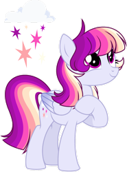Size: 1280x1734 | Tagged: safe, artist:auroranovasentry, imported from derpibooru, oc, oc only, oc:star burst, pegasus, pony, female, magical lesbian spawn, mare, offspring, parent:rainbow dash, parent:twilight sparkle, parents:twidash, simple background, solo, transparent background