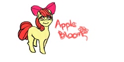 Size: 1366x686 | Tagged: safe, artist:strawberrytamamin, imported from derpibooru, apple bloom, earth pony, pony, adorabloom, cute, female, filly, solo