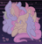 Size: 2000x2100 | Tagged: safe, artist:moonshade907, imported from derpibooru, fluttershy, rainbow dash, pegasus, pony, abstract background, cuddling, cute, dashabetes, eyes closed, female, flutterdash, high res, hug, lesbian, lying down, mare, prone, shipping, shyabetes, wing blanket, winghug, wings