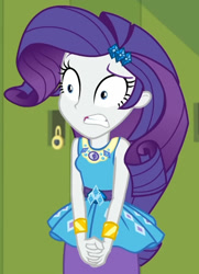 Size: 1240x1708 | Tagged: safe, imported from derpibooru, screencap, rarity, equestria girls, equestria girls series, holidays unwrapped, spoiler:eqg series (season 2), cropped, o come all ye squashful, rarity peplum dress, solo