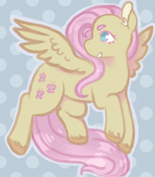 Size: 830x950 | Tagged: safe, artist:moonshade907, imported from derpibooru, fluttershy, pegasus, pony, cute, female, mare, polka dot background, shyabetes, solo, spread wings, unshorn fetlocks, wings