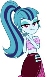 Size: 1024x1668 | Tagged: safe, artist:binco_293, artist:emeraldblast63, imported from derpibooru, sonata dusk, equestria girls, equestria girls series, forgotten friendship, bare midriff, belly button, lidded eyes, midriff, solo