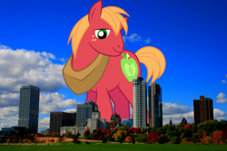 Size: 2700x1800 | Tagged: safe, artist:dashiesparkle, imported from derpibooru, big macintosh, earth pony, pony, giant pony, highrise ponies, irl, macro, male, mega giant, milwaukee, photo, ponies in real life, really big mac, stallion, story included, wisconsin