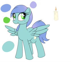 Size: 1500x1300 | Tagged: safe, artist:datte-before-dawn, oc, oc only, pegasus, pony, candle, eye clipping through hair, female, green eyes, mare, mole, pegasus oc, reference sheet, simple background, solo, spread wings, white background, wings