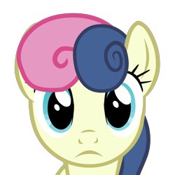 Size: 5000x5000 | Tagged: artist needed, safe, imported from ponybooru, bon bon, sweetie drops, earth pony, pony, bust, female, frown, looking at you, mare, portrait, simple background, solo, transparent background