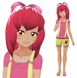 Size: 1566x1600 | Tagged: safe, artist:reitanna-seishin, imported from derpibooru, apple bloom, human, humanized, solo