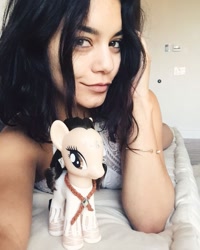 Size: 741x926 | Tagged: safe, imported from derpibooru, oc, earth pony, human, pony, advertisement, female, friendship day, instagram, irl, irl human, mare, photo, vanessa hudgens, voice actor