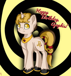 Size: 1280x1376 | Tagged: safe, artist:appleneedle, imported from derpibooru, oc, oc:apophis, pony, unicorn, art, birthday, character, digital, draw, drawing, fanart, gem, present