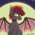 Size: 2000x2000 | Tagged: safe, artist:zylgchs, imported from derpibooru, oc, oc only, oc:swaybat, bat pony, pony, bat pony oc, bat wings, choker, high res, moon, solo, wings