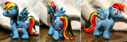 Size: 1800x608 | Tagged: safe, artist:maximumimpulse, imported from derpibooru, rainbow dash, pegasus, pony, 2012, craft, female, mare, sculpture, wings