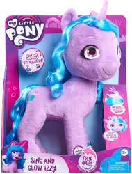 Size: 457x600 | Tagged: safe, imported from derpibooru, izzy moonbow, unicorn, spoiler:g5, fit right in, fit right in (g5), fit right in song, g5, my little pony: a new generation, plushie, simple background, singing doll, toy, white background