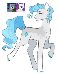 Size: 1167x1484 | Tagged: safe, artist:pandemiamichi, imported from derpibooru, maud pie, rarity, oc, oc only, earth pony, pony, female, lesbian, magical lesbian spawn, male, offspring, parent:maud pie, parent:rarity, parents:rarimaud, rarimaud, screencap reference, shipping, simple background, stallion, transparent background