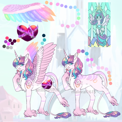 Size: 1272x1273 | Tagged: safe, artist:malinraf1615, imported from derpibooru, princess flurry heart, alicorn, pony, :p, alternate hairstyle, chest fluff, female, leonine tail, mare, markings, older, older flurry heart, raised hoof, raised leg, reference sheet, solo, tongue out, unshorn fetlocks