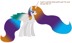 Size: 9138x5501 | Tagged: safe, artist:laszlvfx, imported from derpibooru, princess celestia, pony, absurd resolution, alternate hairstyle, simple background, solo, transparent background, vector