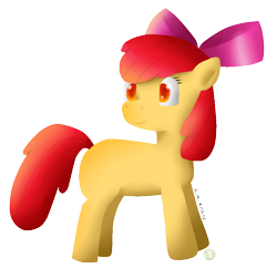 Size: 888x863 | Tagged: safe, artist:tierraverde, imported from derpibooru, apple bloom, earth pony, pony, female, filly, simple background, solo, transparent background