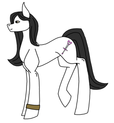Size: 2490x2699 | Tagged: safe, alternate version, artist:agdapl, imported from derpibooru, oc, oc:hope, pony, unicorn, bracelet, curved horn, female, high res, horn, horn ring, jewelry, mare, ring, simple background, transparent background, unicorn oc
