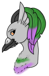 Size: 2127x3278 | Tagged: safe, artist:agdapl, imported from derpibooru, oc, oc only, hippogriff, bust, high res, hippogriff oc, simple background, smiling, solo, transparent background