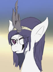 Size: 1341x1813 | Tagged: safe, artist:arrell, imported from derpibooru, oc, oc only, kirin, big ears, colored sketch, face paint, female, hairband, kirin oc, mare, runes, shaman, sketch, solo
