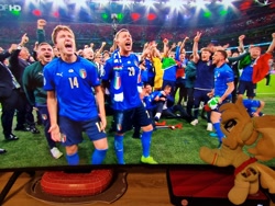 Size: 4032x3024 | Tagged: safe, artist:xeto_de, imported from derpibooru, oc, oc:milli, euro 2020, euro 2020 finals, irl, italy, photo, plushie