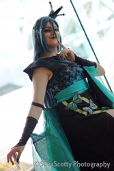 Size: 1365x2048 | Tagged: safe, artist:sarahndipity cosplay, artist:silverscotty photography, imported from derpibooru, queen chrysalis, human, 2017, clothes, cosplay, costume, facebook, irl, irl human, photo