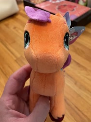 Size: 3024x4032 | Tagged: safe, imported from derpibooru, photographer:errant_harpy, sunny starscout, earth pony, pony, female, g5, irl, looking at you, mare, my little pony: a new generation, photo, plushie, toy