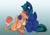 Size: 3507x2481 | Tagged: safe, artist:arctic-fox, imported from derpibooru, oc, oc only, oc:ender, oc:raaz, griffon, pegasus, pony, blushing, cuddling, cute, ender's herd, female, friendship, griffon oc, head pat, head rub, high res, hug, laughing, male, pat, pegasus oc, relaxing, sitting, wings